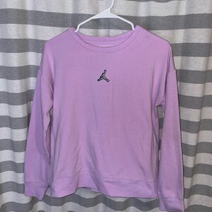 Girls size large Jordan Lavender Tee with Iconic Logo
